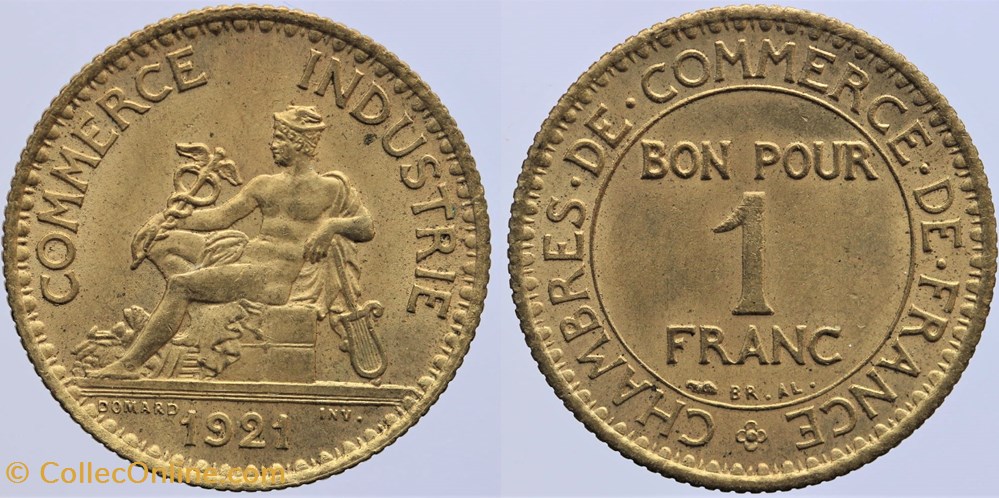 monnaies monde france f 218 domard 1 fr 1921