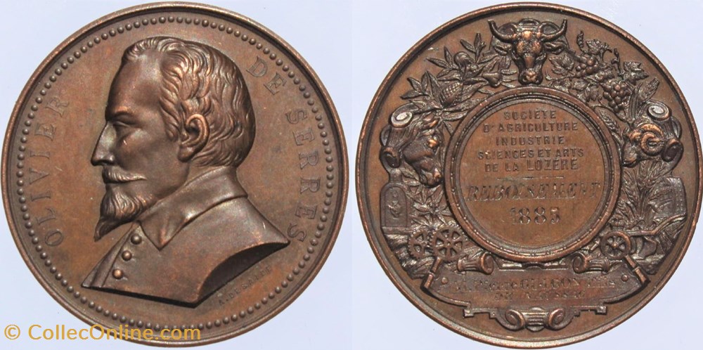 1885 - Reboisement medailles france 1885 reboisement