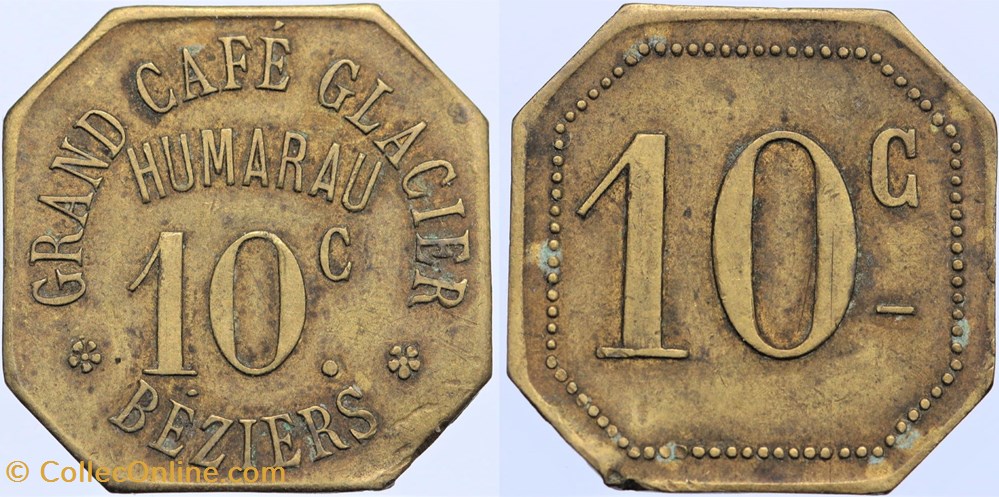 34 - Beziers - Humarau - 10 centimes monnaies monde france 34 beziers humarau 10 centimes