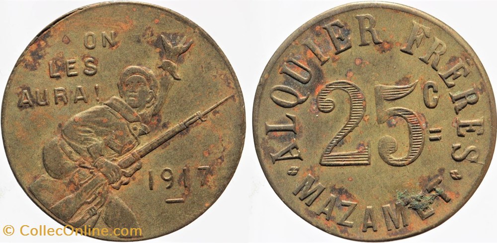 81 - Mazamet - 25 centimes monnaies monde france 81 mazamet 25 centimes