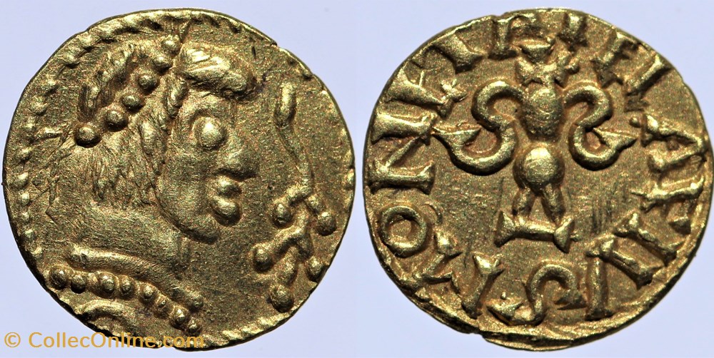 monnaies europe medievale france merovingiennes banassac type pour elafius