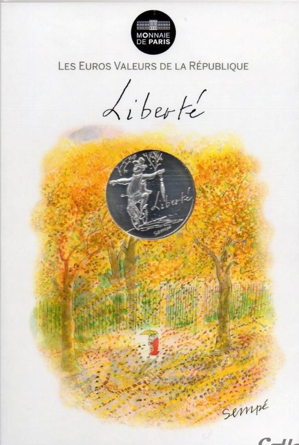 2014 - 10 euro Sempé - Liberté, automne monnaies euros france 2014 10 euro sempe liberte automne