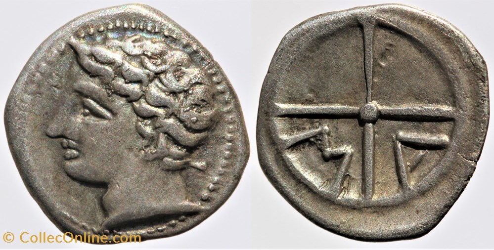 Massalia - Obole MA monnaies antiques av jc ap celtes massalia obole ma