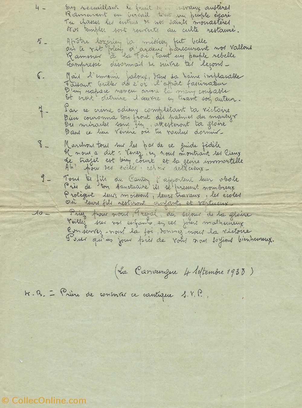 1938 - Chant, à St Frézal documents anciens autres 1938 chant a st frezal