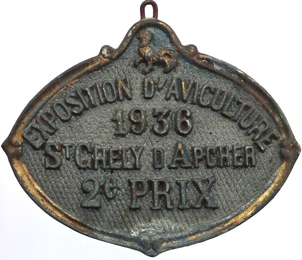 1936 - Exposition d'aviculture, St-Chély-d'Apcher medailles france 1936 exposition aviculture st chely d apcher