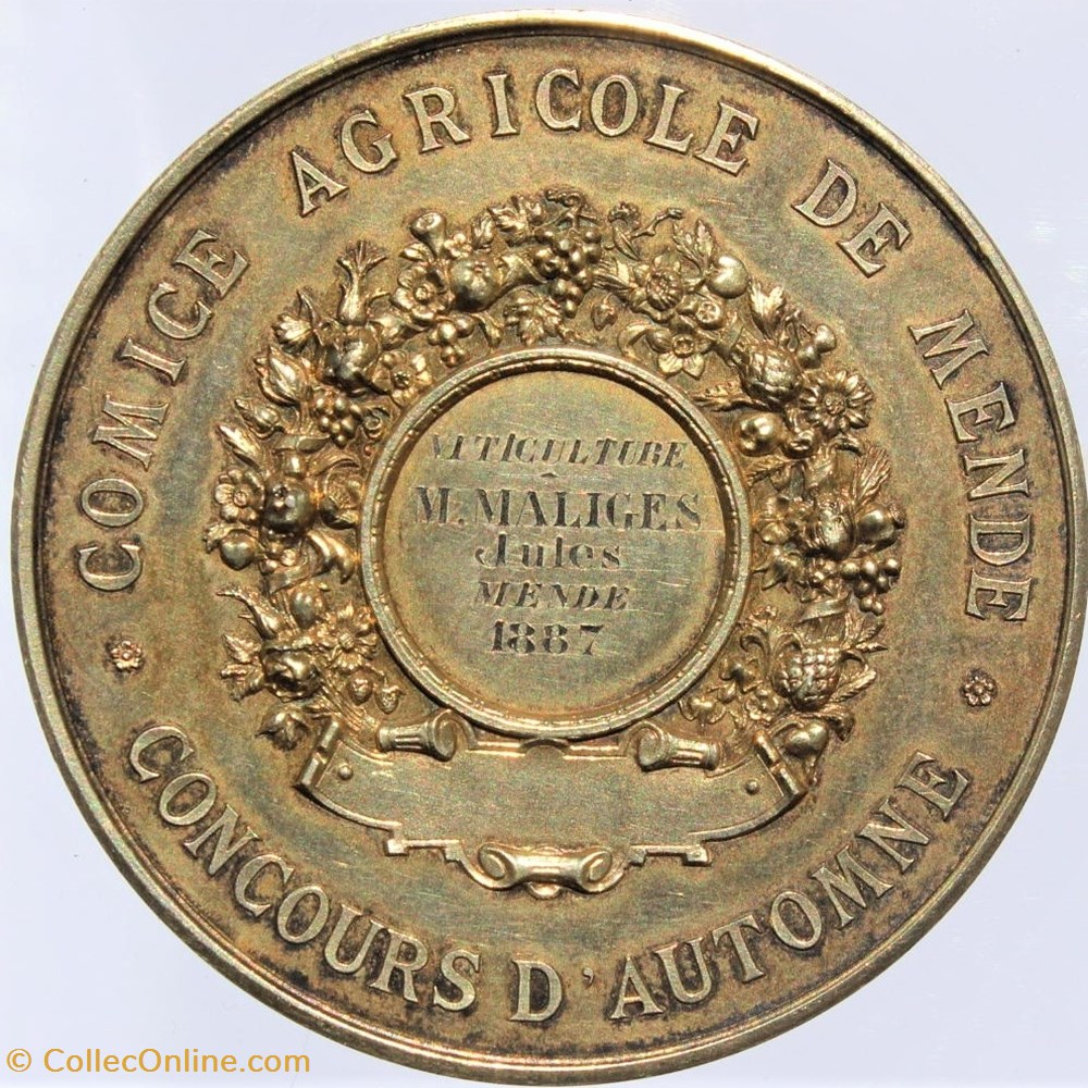 1887 - Viticulture 3 medailles france 1887 viticulture