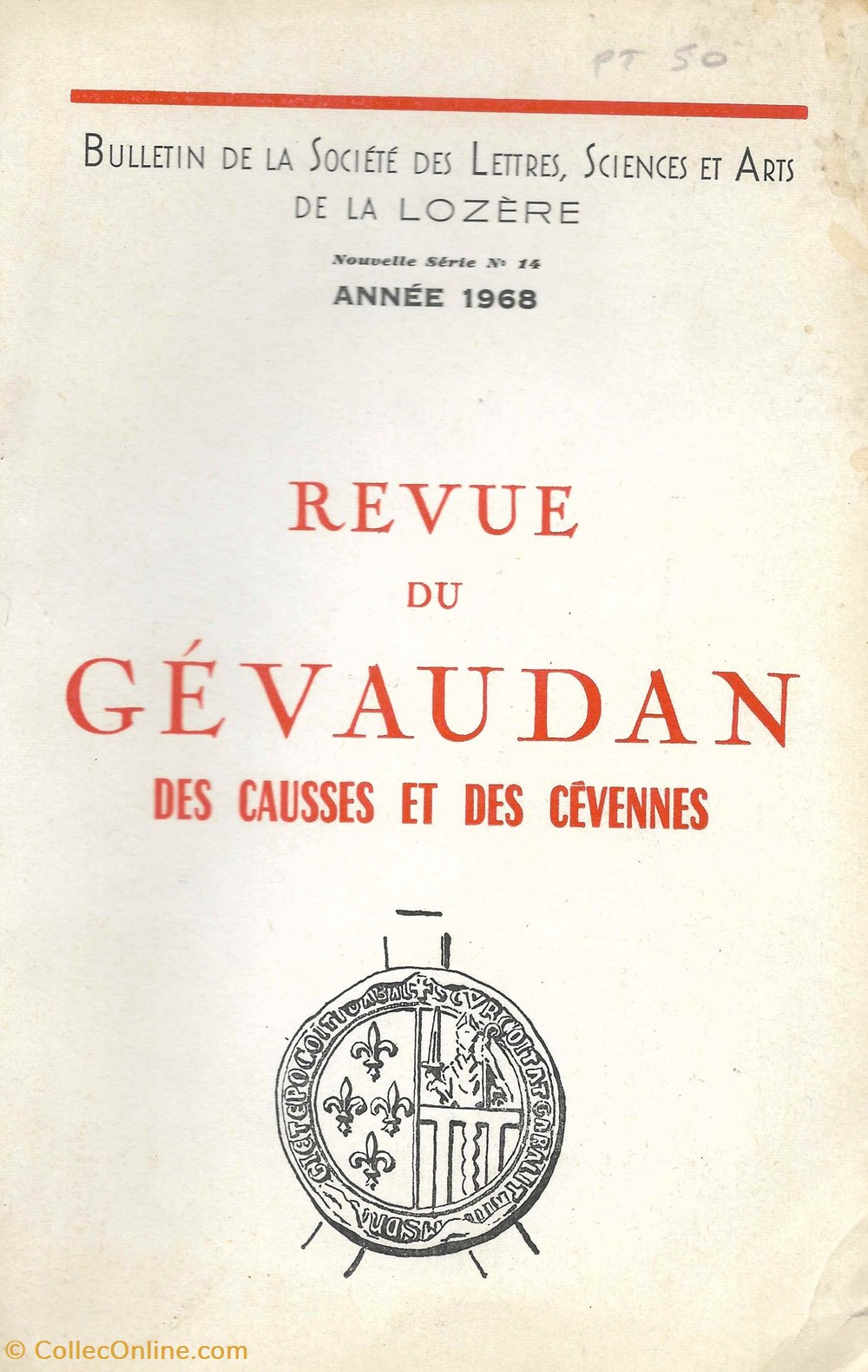 1968 - Bulletin de la Société des Lettres de la Lozère livres bd revues 1968 bulletin de la societe des lettres de la lozere