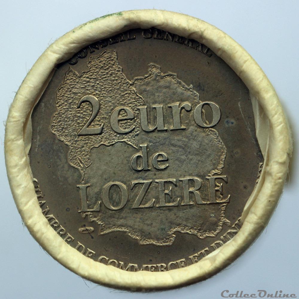 2 euro de Lozère (rouleau) 2 monnaie france 2 euro de lozere rouleau