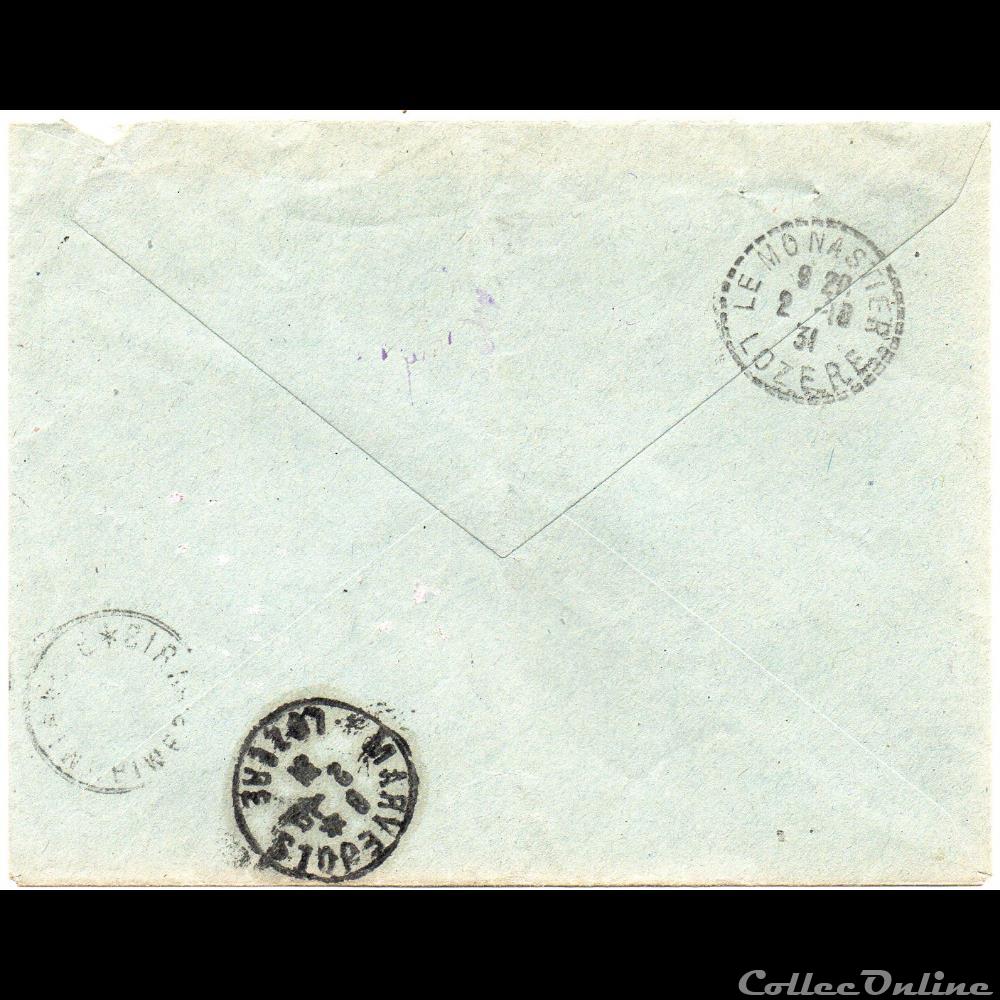 1931 - Cachets type A4 sur recommandé AR marque postale europe france 1931 cachets type a4 sur recommande ar