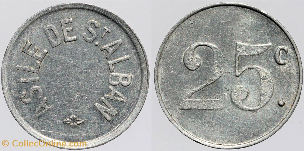 48 - St Alban - 25 centimes monnaies monde france 48 st alban 25 centimes