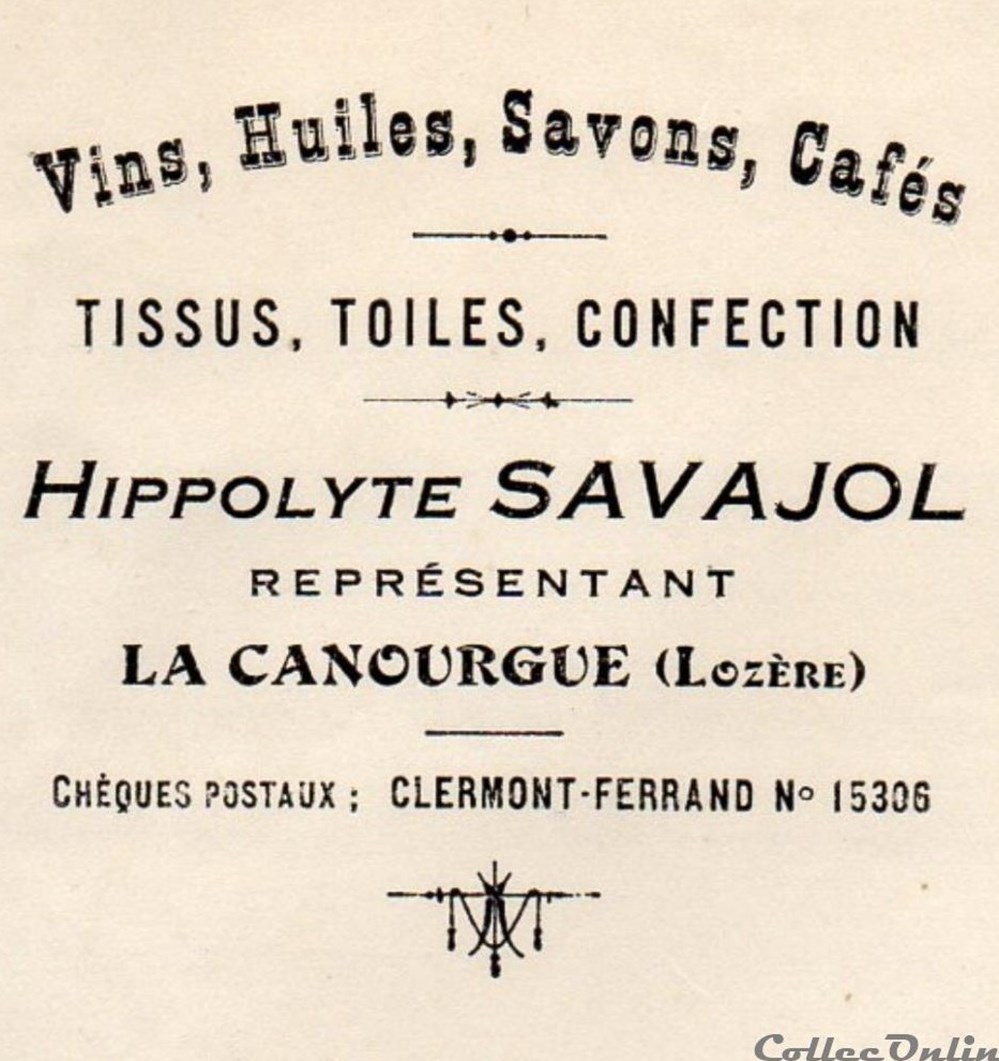 Savajol Hippolyte (1929) documents anciens factures commerciaux savajol hippolyte 1929