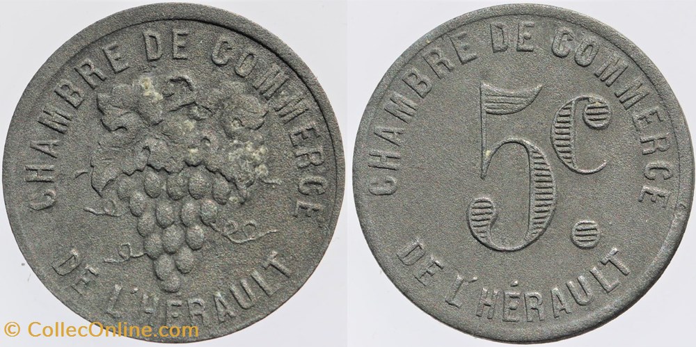 34 - Herault - C.C. - 5 centimes monnaies monde france 34 herault c c 5 centimes