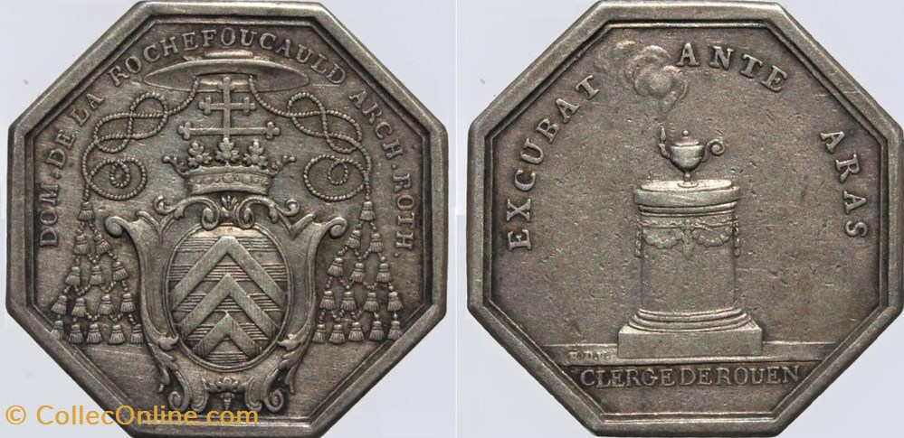 Jeton - Dominique de la Rochefoucauld medailles france jeton dominique de la rochefoucauld