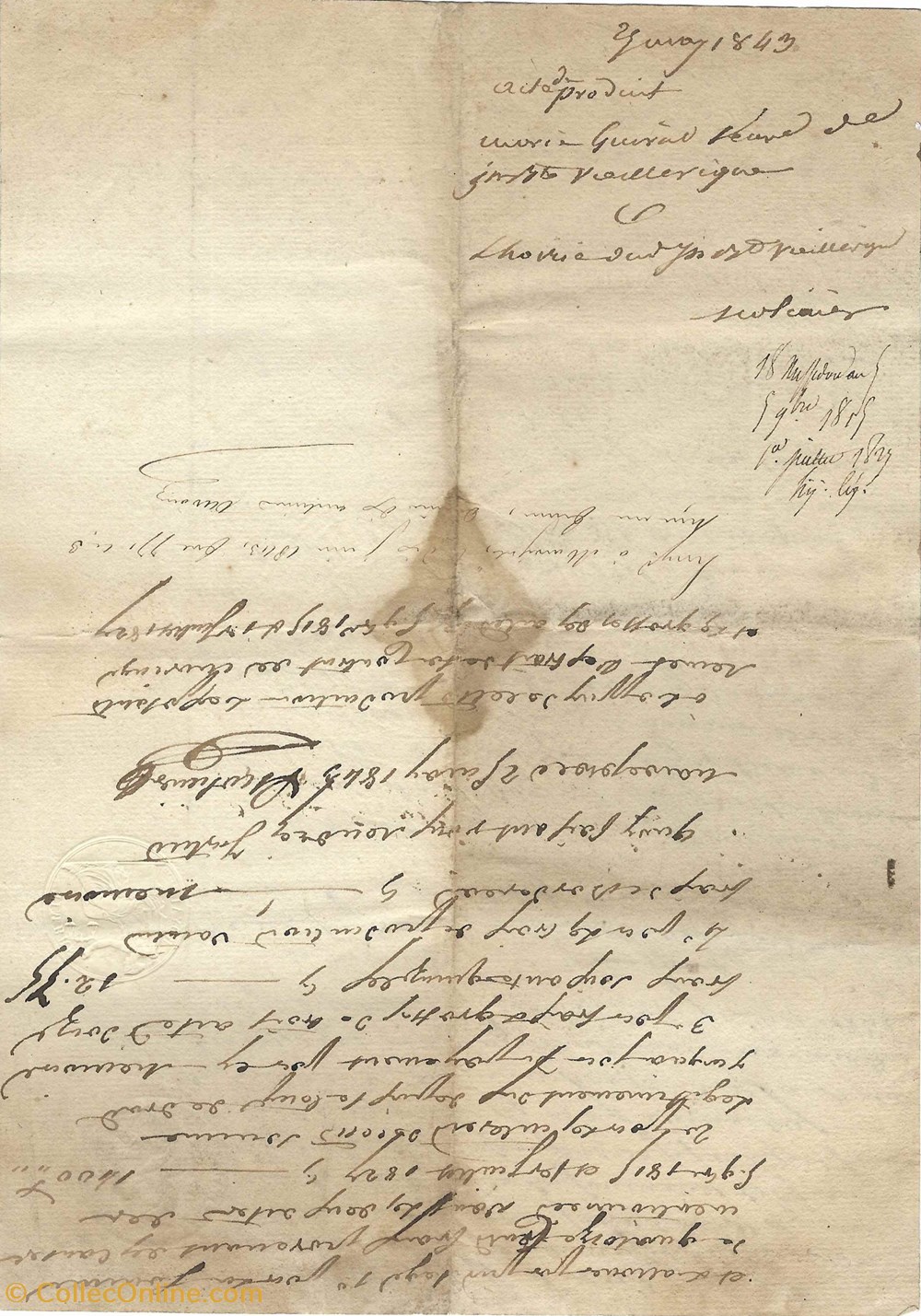 1843 - Jugement documents anciens autres 1843 jugement