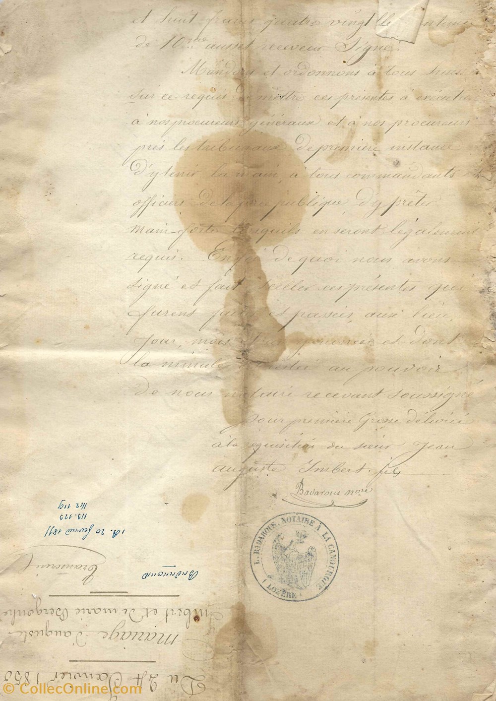 documents anciens autres 1850 mariage