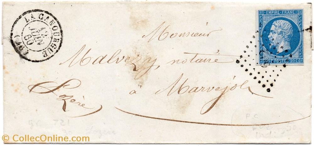 documents anciens marques postales europe 1860 cachet type 15 plus p c 602