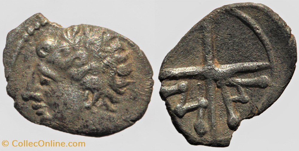 Volques Arécomiques - Obole MA monnaies antiques av jc ap celtes volques arecomiques obole ma