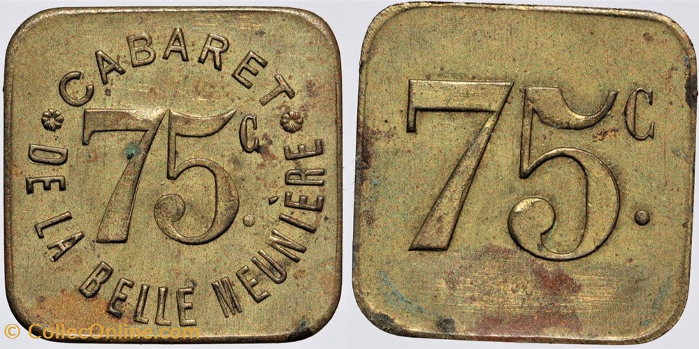 monnaies monde france 75 paris cabaret 75 centimes
