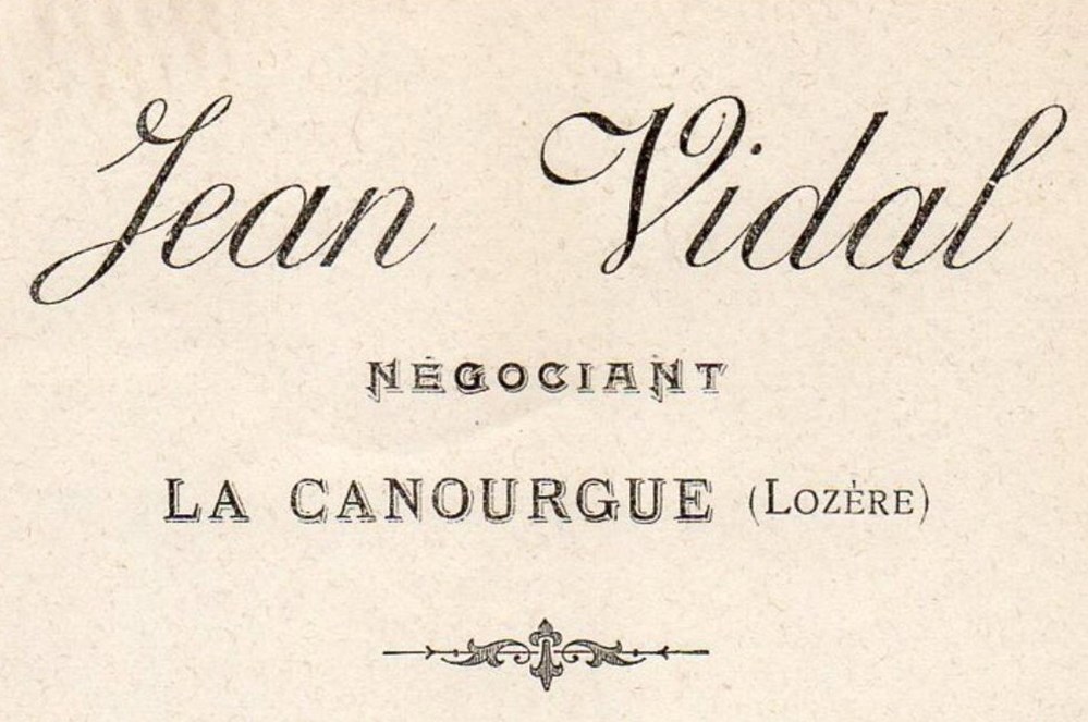 Vidal Jean (vers 1900) documents anciens factures commerciaux vidal jean vers 1900