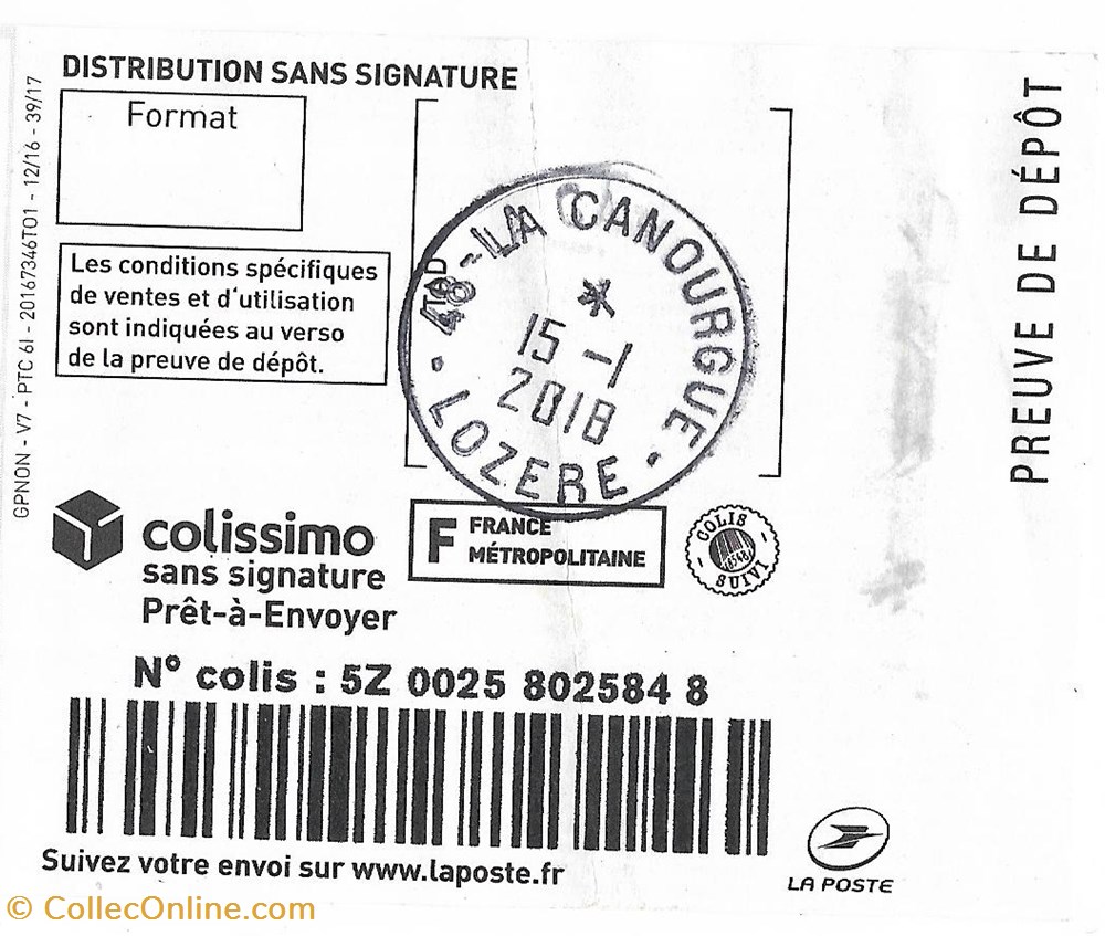 2018 - Type A9, 48 - La Canourgue vieux papier marque postale europe 2018 type a9 48 la canourgue