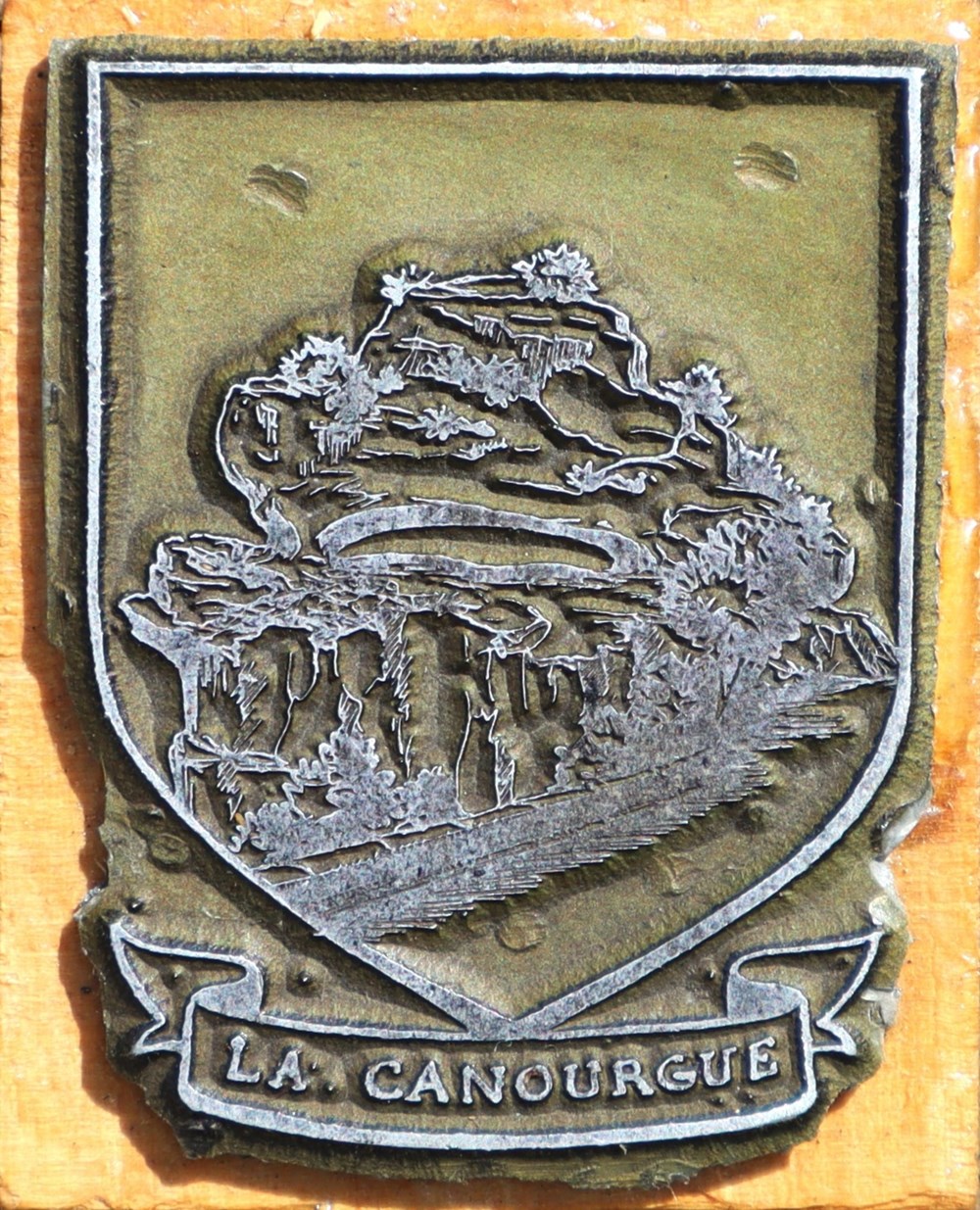 La Canourgue - Plaque d'imprimerie documents anciens materiel et accessoires la canourgue plaque imprimerie