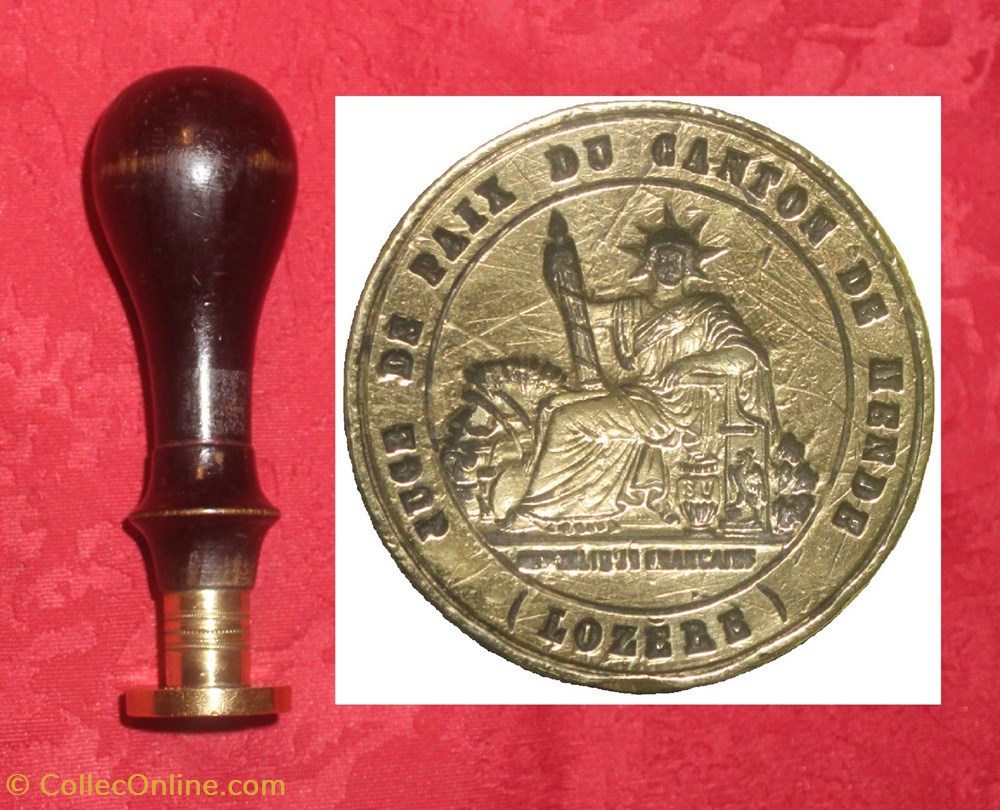 1900 (vers) - Sceau du Juge de Paix du canton de Mende divers 1900 vers sceau du juge de paix du canton de mende