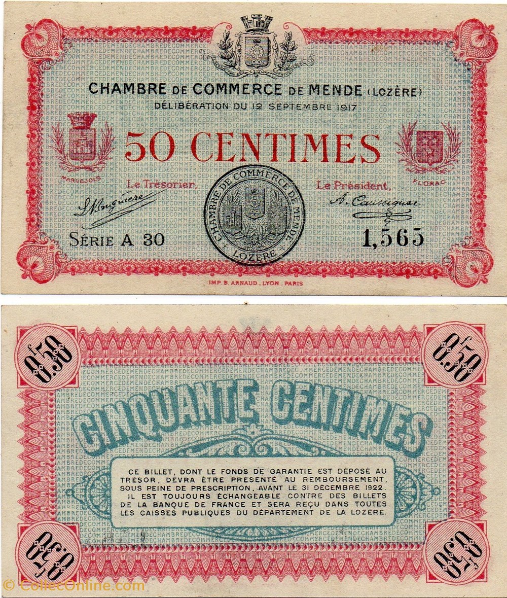 billets europe france 50 cent c c m serie a30