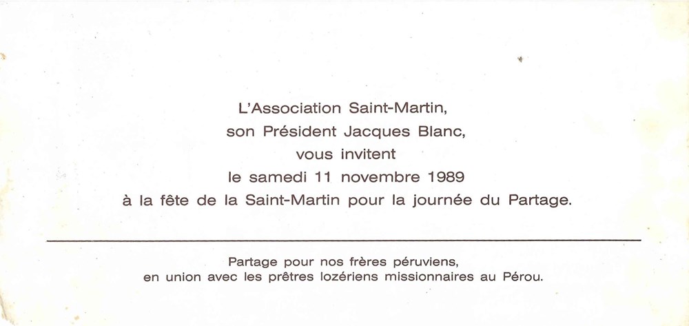 1989 - Invitation documents anciens autres 1989 invitation