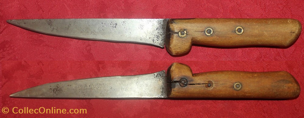 Couteau fixe, Thibaud à Mende 2 couteaux metier couteau fixe thibaud a mende