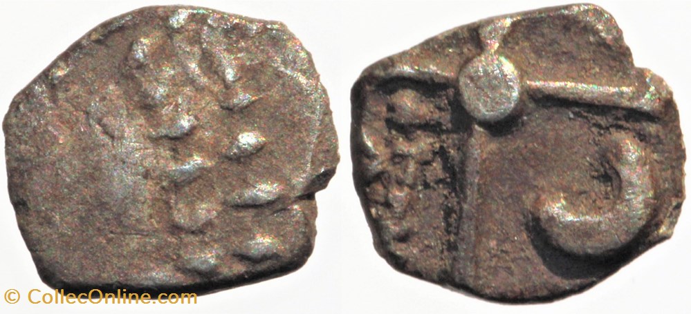 monnaies antiques av jc ap celtes rutenes obole aux lunules