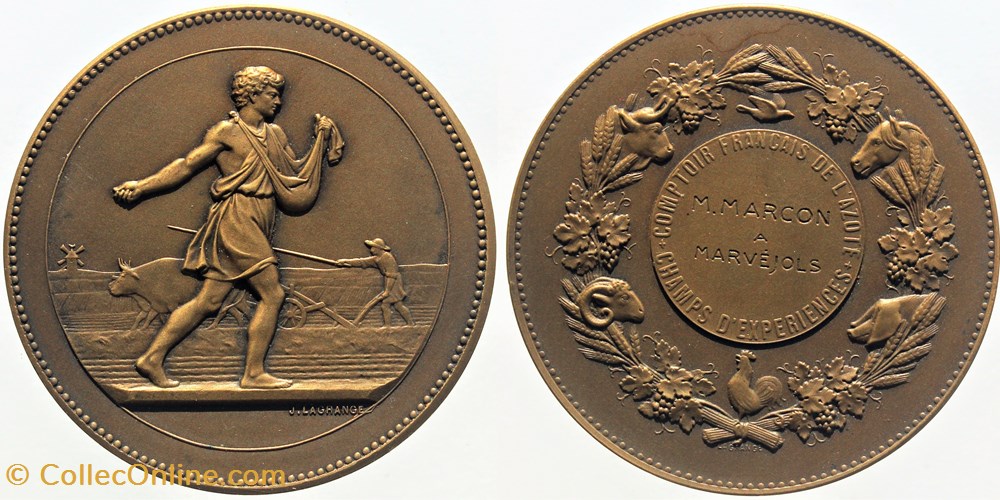 1930 (vers) - angrais azotés medailles france 1930 vers angrais azotes