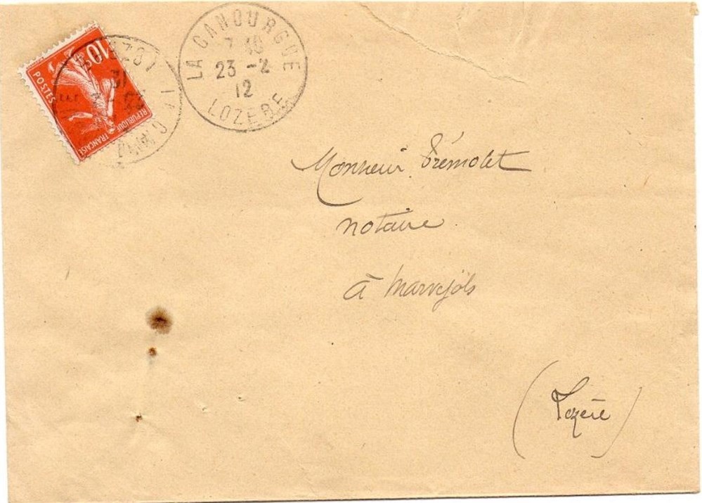 1912 - Cachets type A4 documents anciens marques postales europe 1912 cachets type a4