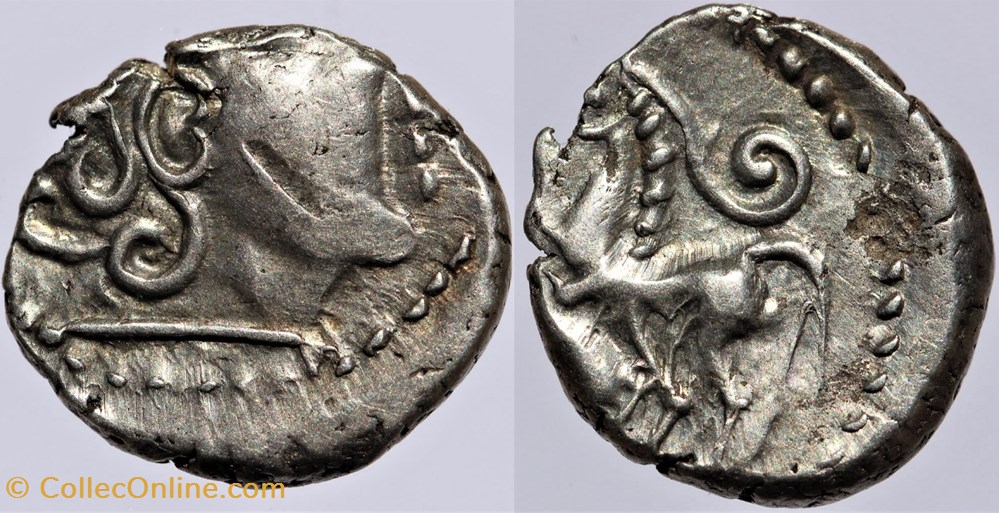 monnaies antiques av jc ap celtes arvernes drachme cheval sanglier