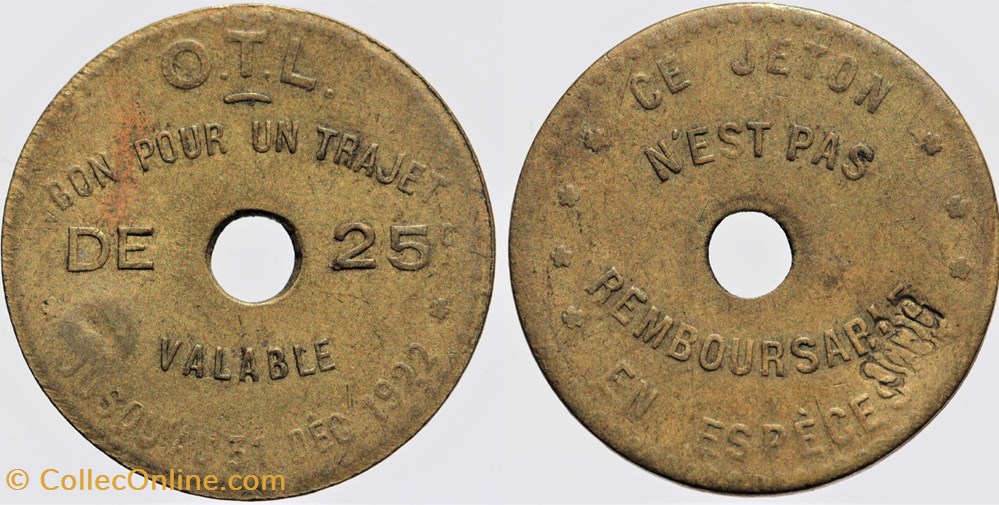 69 - Lyon - O.T.L. - 25 centimes monnaies monde france 69 lyon o t l 25 centimes