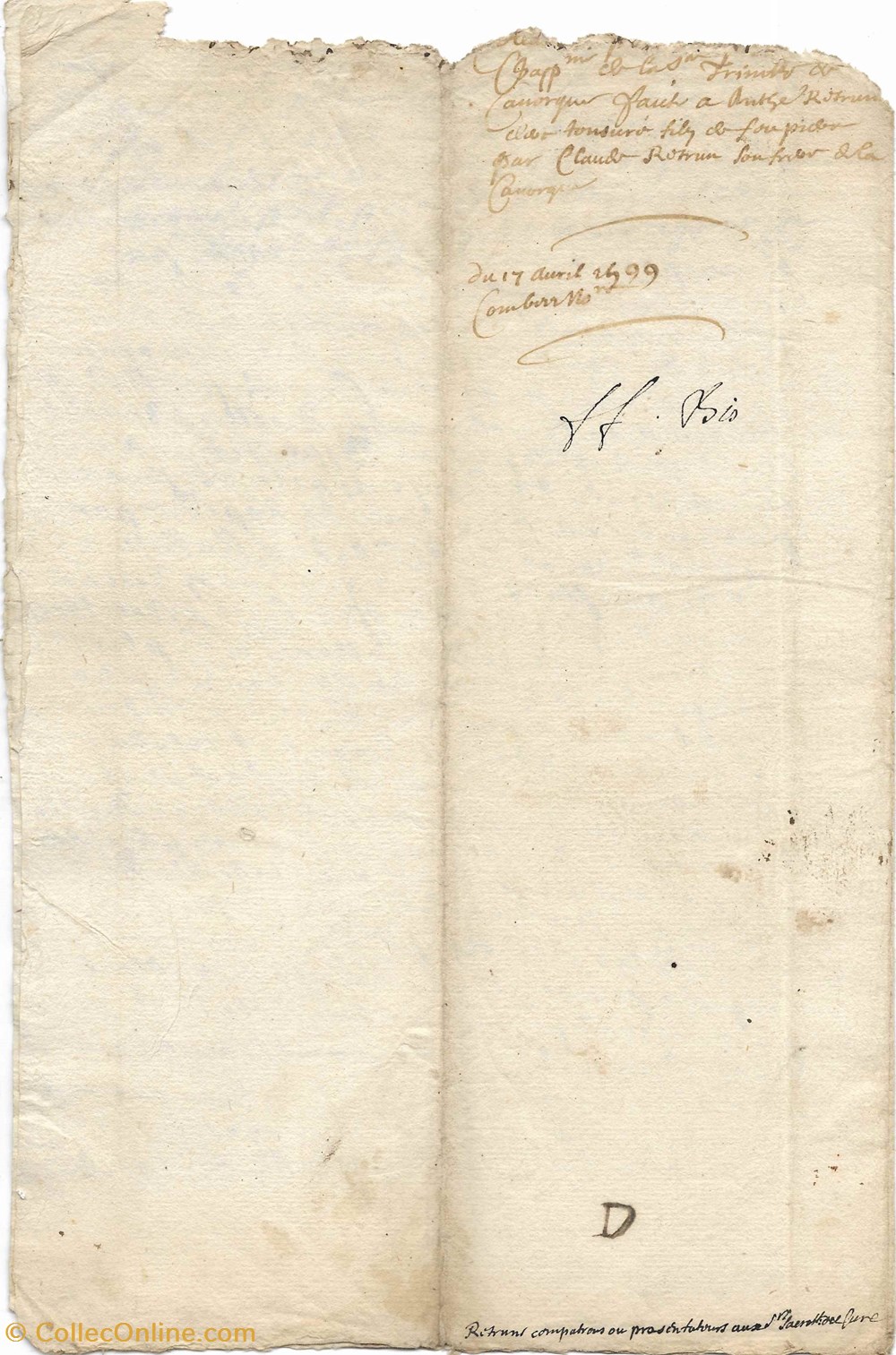 1499 - Copie, concerne la chapelle de la trinité de l'église de la Canourgue documents anciens autres 1499 copie concerne la chapelle de la trinite de eglise de la canourgue