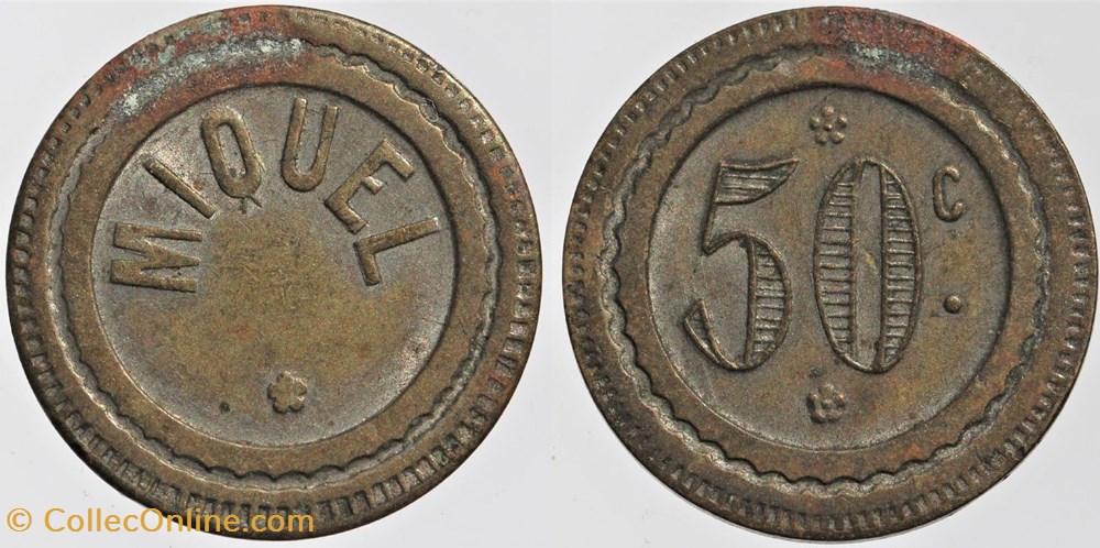 Jeton à consommer - 50 centimes monnaies monde france jeton a consommer 50 centimes