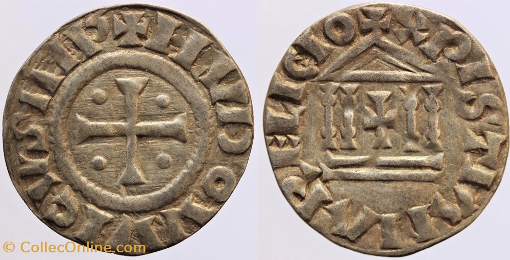 monnaies europe medievale royaumes francs louis le pieux au nom denier