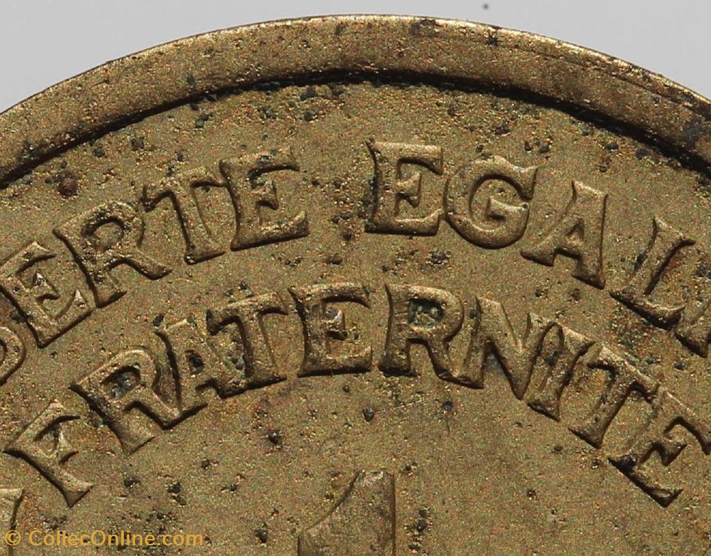 F-219 - Morlon - 1 fr. - 1934 coin bouché monnaies monde france f 219 morlon 1 fr 1934 coin bouche