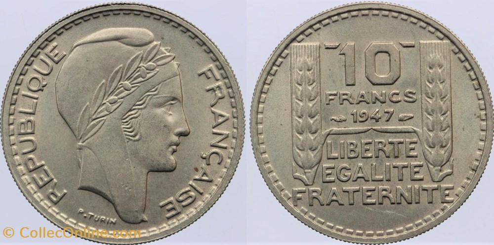F-362 - Turin - 10 fr. - 1947 (PT) monnaies monde france f 362 turin 10 fr 1947 pt