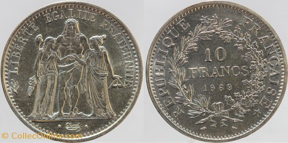F-364 - Dupré - 10 fr. - 1969 monnaies monde france f 364 dupre 10 fr 1969