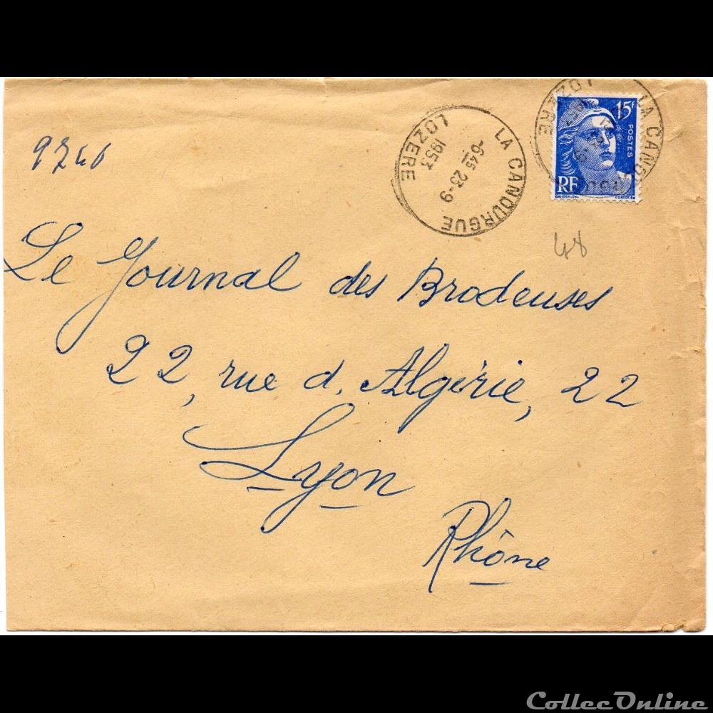 1953 - Cachets type A5 marque postale europe france 1953 cachets type a5