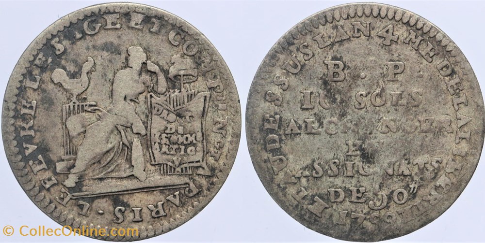 1792 - Convention - Monnaie de confiance de 10 sols monnaies monde france 1792 convention monnaie de confiance de 10 sols
