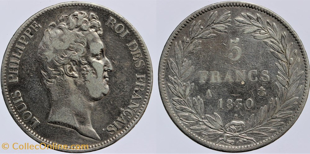 F-313 - Louis Philippe I - 5 francs - 1830 A monnaies monde france f 313 louis philippe i 5 francs 1830 a