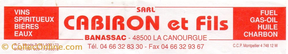 documents anciens factures commerciaux cabiron et fils 2000