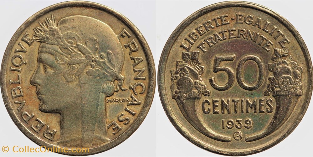F-192 - Morlon - 50 c. - 1939 B monnaies monde france f 192 morlon 50 c 1939 b