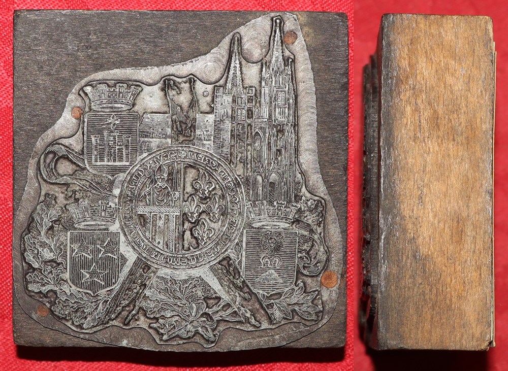 Matrice d'imprimerie - Lozère documents anciens materiel et accessoires matrice imprimerie lozere
