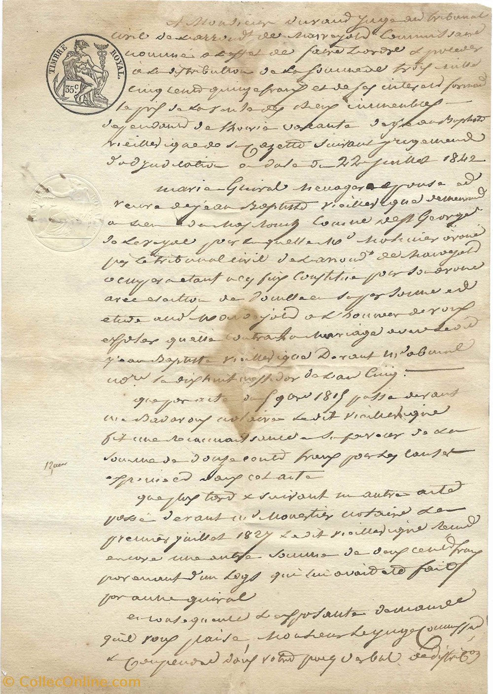 1843 - Jugement documents anciens autres 1843 jugement