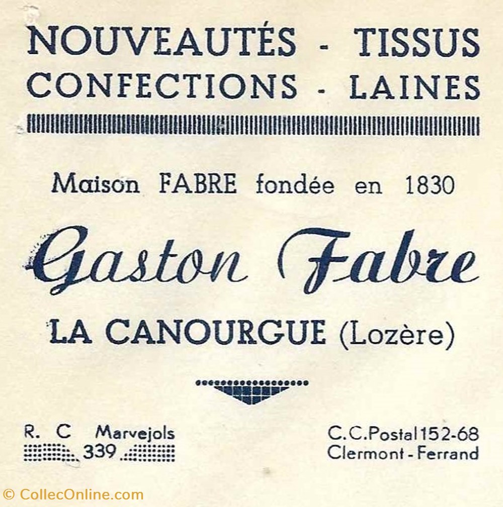 Fabre Gaston (1938) vieux papiers factures documents commerciaux fabre gaston 1938