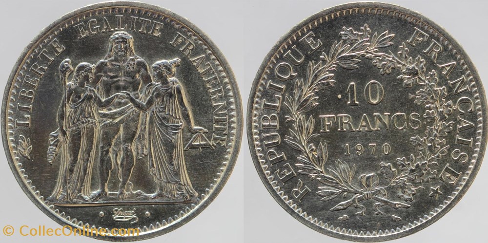 monnaies monde france f 364 dupre 10 fr 1970