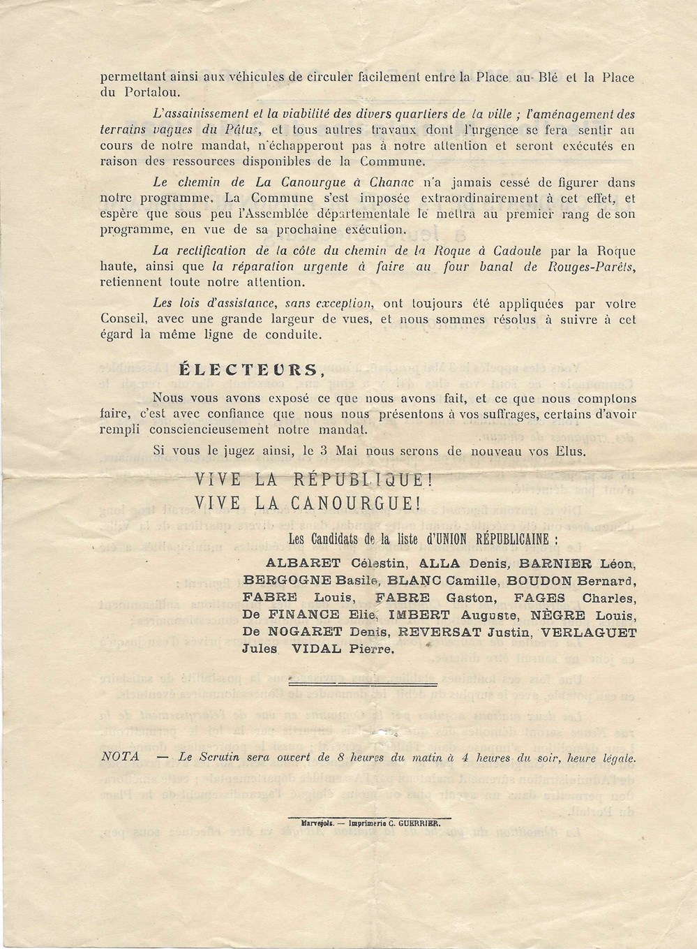 1925 - Elections municipales du 3 mao 1925 documents anciens autres 1925 elections municipales du 3 mao 1925